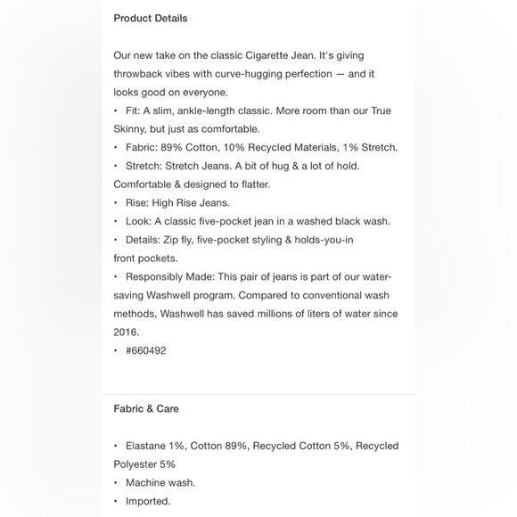 GAP High Rise Vintage Slim Jeans - Black - 28 (6) - Picture 4 of 11